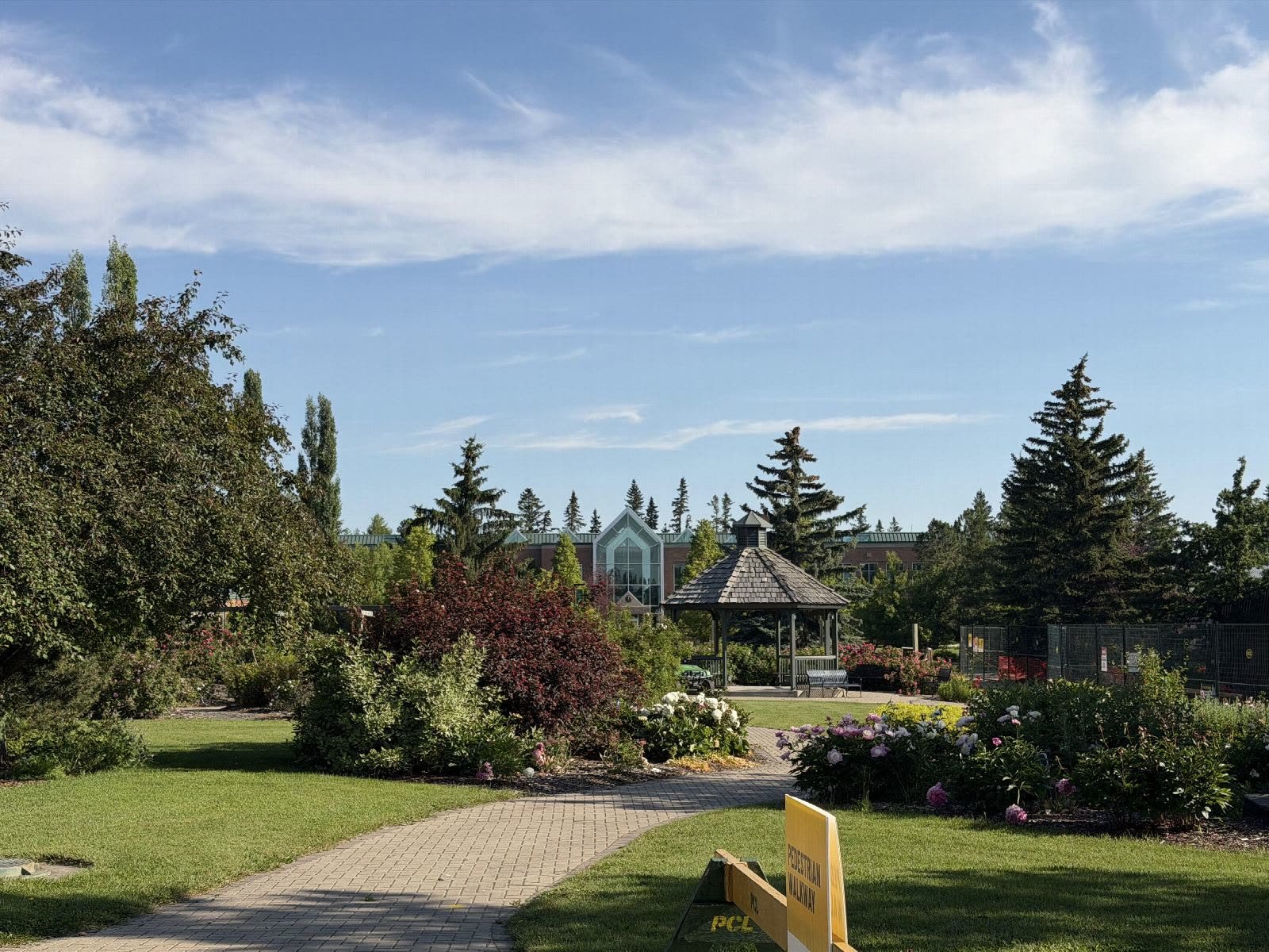 Gazebo in the Red Deer public gardens, Central Alberta