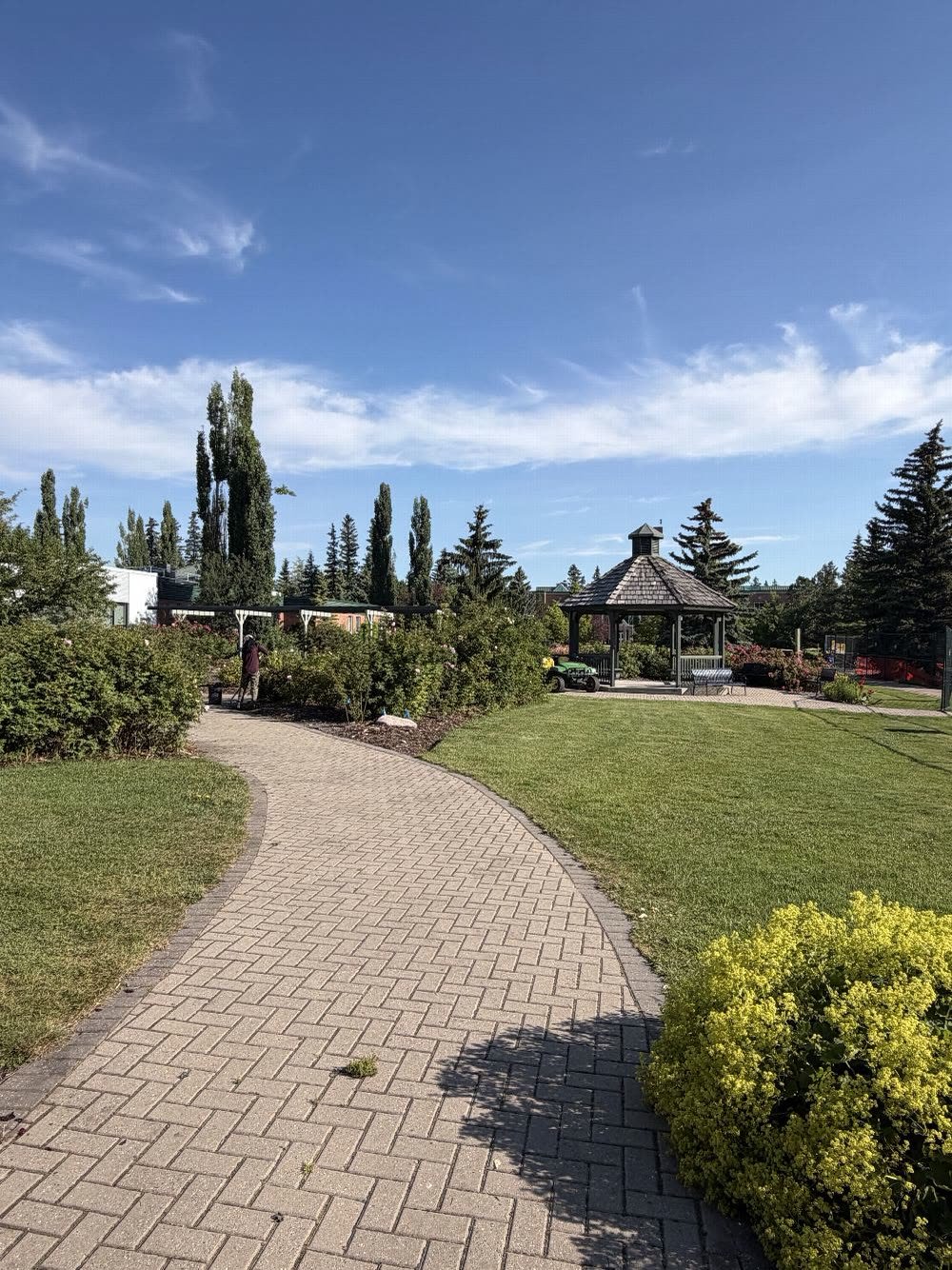 Garden pathway through the Red Deer public gardens