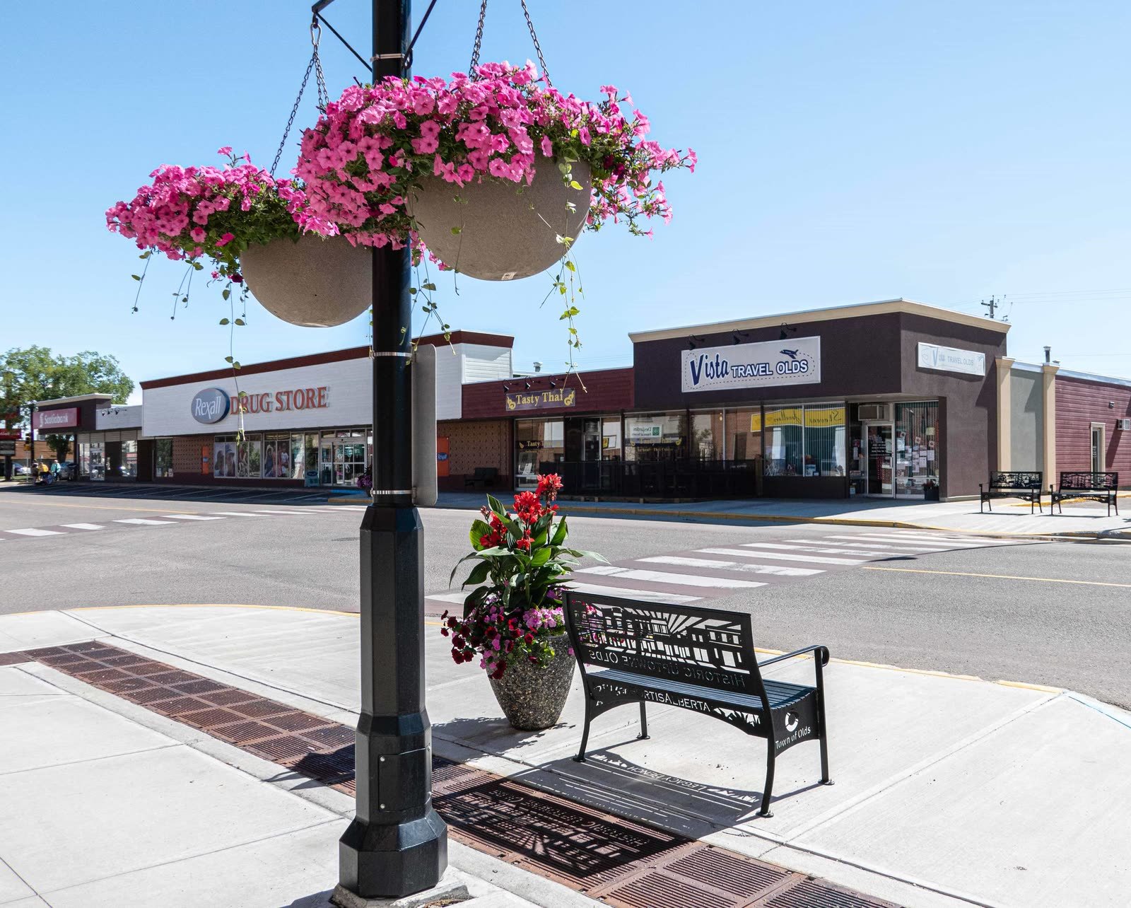 On the street, Downtown Olds